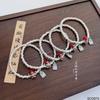 Pie de Plata 999 Esmalte Laca de Horneado Dios de la Riqueza Pulsera Moda Nacional Femenina Xizang-style Anillo de Paz y Alegría Cuentas de Transferencia Pulsera de la Fortuna