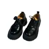 ¡En stock, se envía al instante! Zapatos de Cuero con Cordones y Punta Redonda de Suela Gruesa de Inspiración Británica y Estilo Francés, Mocasines Retro de Tacón Grueso para Mujer