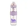 Copo com Canudo, Série de Cores Macaron, Copo de Água Esportivo, Copo de Água com Aparência Premium para Crianças e Meninas, Copo Duplo Portátil para Beber, Copo de Água de Plástico