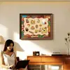 Adesivo Magnético de Geladeira Pintura Decorativa para Sala de Estar Estilo Vintage Pintura Pendurada de Cabeceira do Quarto Mural de Parede de Fundo para Entrada da Sala de Jantar