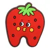 Desenho Animado Comida Dente Buraco Sapatos Charms de Sapato Borracha Macia PVC Fivela de Sapato Fivela Decorativa DIY Removível Acessórios de Sapato Atacado
