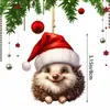 Navidad Plana Acrílica Nueva Transfronteriza Combinación de Animales Lindos Colgante Decoración de Árbol de Navidad Colgante de Coche