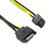 Cable Adaptador de Alimentación Inversa para Tarjeta Gráfica de Puerto de Alimentación Macho de 15P a Hembra de 6P Cable de Alimentación para Tarjeta Gráfica de 6 Pines a 15 Pines