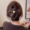 Novo Estilo Coreano Couro Laço Torcido Presilha Feminina Parte de Trás da Cabeça Cabelo Estilo de Alta Qualidade Presilha Presilha Vintage Acessórios de Cabelo