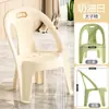Silla de ocio para uso doméstico con respaldo, silla de plástico engrosado, silla de escritorio para niños, silla de ocio para adultos para el hogar con respaldo