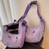 Bolsa Pequena de Nylon Leve e Versátil para Mulheres 2025 Nova Bolsa Transversal Casual Bolsa de Ombro Super Popular Bolsa Dumpling