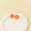 Pendientes Japoneses y Coreanos Elegantes Dulces de Flor Dopamina Escarchados Pendientes de Flor de Pétalo Multicapa para Vacaciones en la Costa para Mujeres