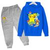 Conjunto de Sudadera para Niños y Niñas Sudadera con Capucha Pikachu Jersey Casual Moderno Lindo Nuevo Estilo