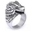 Anillo Retro para Hombre Tendencia Personalizado Moda Dominante Cabeza de Lobo Anillo Joyería Historia de la Mitología Escandinava en Stock