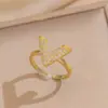 Anillo Exquisito Super Brillante de Circonita para Niñas, Lujo Accesible y Anillo de Apertura Ajustable de Gama Alta, Baño de Oro Real Simple