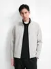 Chaqueta Deportiva Exterior Elástica con Cuello Alto, Otoño Ligera Resistente al Agua Casual de Negocios Delgada para Viajes