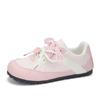 Sapatos Brancos Versáteis Bell Tênis de Sola Grossa que Aumentam a Altura 2025 Novos Esportivos e de Lazer Sapatos de Bico Largo B3538