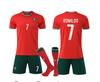 25-26 Portugal Local 7 Ronaldo Traje de Fútbol Jersey para Niños Ropa para Niños 14 años-3XL