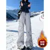 Calças Forradas com Fleece para Homens, Calças de Trabalho de Inverno, Calças de Caminhada Três-Resistentes Unisex Tendência, Caimento Solto, Tamanho Grande, Versátil, Emagrecedor, Casual