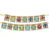 Prato de Papel Descartável Tema Pássaro Táxi Desenho Animado, Copo, Guardanapo de Papel, Toalha de Mesa, Conjunto de Louça, Suprimentos de Decoração para Festa de Aniversário