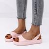 Sandalias Planas de Talla Grande Transfronterizas para Mujer, Planas de Tacón Bajo, Boca de Pez, Moda, Sandalias de Mujer con Suela Gruesa, Estación Independiente wish