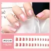 Unhas Postiças Curtas Personalizadas no Atacado, Adesivos de Unha Embalados, Unhas Usáveis, Arte de Unha Ilustrada, Unhas Postiças