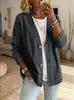 Primavera 2026 Ropa de Mujer de Comercio Exterior Estampado Floral Ropa Casual de Mujer Chaqueta Cardigan Imitación Mezclilla Top con Estampado Digital