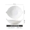 Plato de hoja de forma especial Jingdezhen porcelana de hueso blanco puro plato para ensalada plato para aperitivos plato para frutas plato de cena para hotel restaurante hogar