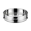 Cesta para Cocinar al Vapor de Acero Inoxidable 304 Bandeja para Cocinar al Vapor Doméstica Rejilla para Cocinar al Vapor Baozi Mantou Múltiples Niveles Varias Especificaciones Fácil de Limpiar Rejilla Simple para Cocinar al Vapor