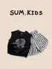Conjunto de Verano sin Mangas para Niños 2026 Nuevo Estilo Coreano para Niños Pequeños, Conjunto de Dos Piezas Delgado de Verano para Niños, Moderno y con Estilo