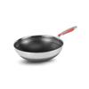 Wok de Acero Inoxidable 316L Wok Antiadherente de Nido de Abeja de Doble Cara Sin Recubrimiento Menos Humo de Aceite Acero de Tres Capas Sartén