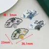 Nuevo Abanico de Bambú Estilo Chino con Agujeros Pendientes DIY Pendientes Pasador Colgante Joyería Nuevo Estilo Chino Materiales Hechos a Mano