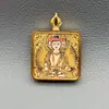 Estilo Xizang Thangka Caja Gabu Colgante de Acero de Titanio Colgante del Zodiaco Benmingfo Estilo Nacional Tarjeta de Buda Colgante Pequeño Thangka de Mano
