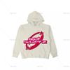 Moletom Oversized com Zíper no Rosto Streetwear Primavera Y2k Gótico Punk Estampa de Estrela Blusão Tendência