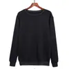 Sudadera Lisa de Cuello Redondo para Hombres y Mujeres, Sudadera de Moda Lisa Pullover Estilo E22 Blanco Cuello Redondo