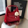 Diseño de Mochila Sentido Rojo Bolsa para Mujer Alto Sentido Gran Capacidad Bolsa de Mano para Viajes Diarios Hombro Único Cruzada Mochila Multifunción