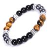 Pulsera para hombre de Amazon piedra natural aleación accesorios de joyería pulsera ojo de tigre nueva tendencia simple transfronteriza