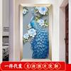 Explosiones de comercio exterior de AliExpress wish nueva pintura de diamantes 5d diamante completo diy punto de cruz azul pavo real porche versión vertical