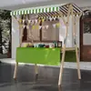 Barraca de Mercado Suporte de Exibição Barraca de Mercado Noturno Prateleira Carrinho de Flores Suporte de Exibição Promocional Carrinho de Barraca de Rua Móvel Dobrável