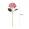 Atacado transfronteiriço 57 peças de flores de hortênsia artificiais impressas em 3D com toque hidratante para decoração de casa e casamento, flores artificiais acabadas