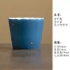 Coleção de Conjunto de Chá Cerâmico Azul Safira com Manchas Douradas Glacê de Rocha: Gaiwan, Xícara de Chá, Bule, Xícara de Degustação, Xícara de Mestre, Porta-copo