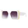 Comercio exterior transfronterizo moderno gafas de sol de ojo de gato fotografía callejera europea y americana Ins Internet modelo rojo gafas de sol cuadradas mujer 86611