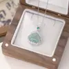 Um Cervo Prata S925 Prata Esterlina Jade Água Azul Retro Estilo Nacional Buda Maitreya Pingente Temperamento Estilo Nacional Buda Público Pingente de Prata
