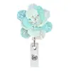 Insignia de Hebilla de Flor Médica Regalo con Cuentas Giratorias Carrete Fácil Clip para Maestro Estudiante Hebilla de Identificación de Fácil Extracción Telescópica