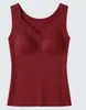 Camisole sem costura para mulheres com bojos, copas semi-fixas, camada base fina, pode ser usada como peça externa, sutiã estilo regata