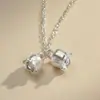 Colar Lilu Feminino Verão Doce Elegante Pequena Orquídea Pingente Corrente da Clavícula Método Antigo Prata de Pé 999 Estilo Nacional Tendência Retro