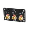 Panel de Interruptores para Coche Modificado de 12V Metal Cobre Palanca Encendido/Apagado Panel de Interruptores Cargador de Teléfono Móvil