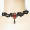 Gargantilla de Encaje Gótico Europeo y Americano Cadena Clavicular Gargantilla para Mujer Collar Simple Accesorios Punk Negros Correa para el Cuello Gargantilla