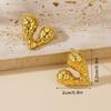Pendientes de diseño de alto nivel con amor irregular, nuevos de Europa y Estados Unidos, de acero de titanio chapado en oro, de moda, sencillos, de nicho, joyería