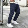 Suministro Exclusivo Transfronterizo de Pantalones de Trabajo de Talla Europea para Hombre, Estilo Primavera y Otoño, Corte Holgado, Talla Grande, Pantalones Casuales de Color Sólido de Moda, Pantalones Largos de Manga Corta
