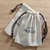 Fabricante Original Bolsas de Algodón Espiga con Cordón Bolsas de Almacenamiento Logo Personalizable Bolsas de Algodón Espiga con Cordón