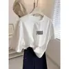 Camiseta de Algodón Puro de Manga Corta para Mujer Estilo Nuevo 2026, Moda Casual Ins, Top Blanco Versátil y Rejuvenecedor para Usar en Verano