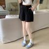2025 Shorts Casuales de Verano Versátiles de Estilo Coreano Deportivos de Playa Hot Pants de Cintura Alta Elásticos de Pierna Ancha de Secado Rápido Tendencia Ins