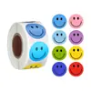 500 Pegatinas de Recompensa de Caras Sonrientes Coloridas Dibujos Animados DIY Hechas a Mano Pegatinas Selladoras para Bolsas de Empaque de Compras Cajas de Regalo Agencia Transfronteriza