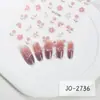 Pegatinas de Manicura Zm New Watercolor Rosa Difuminado Decoración de Flores Coloridas Parches de Uñas Coloridos Populares